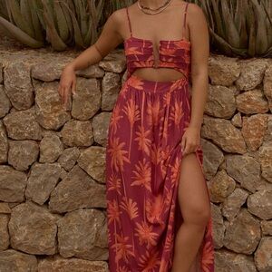 Malai Anthropologie Forest Midi Dress